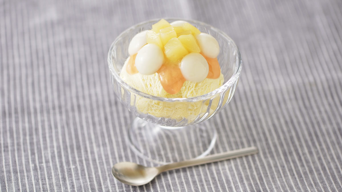 井村屋 やわもちアイス Fruits白桃&バニラ