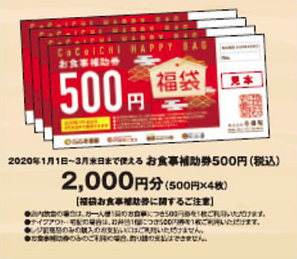 ココイチ福袋 お食事補助券