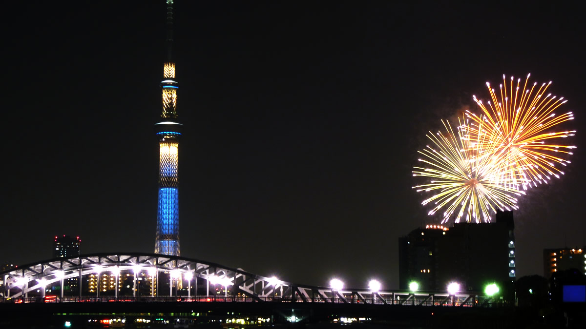 隅田川花火大会」2023年7月29日(土)4年ぶりの開催。雨天中止時は延期無し