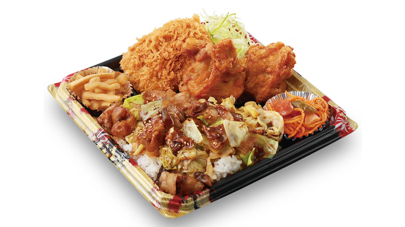 回鍋肉丼から揚げチキンカツ弁当