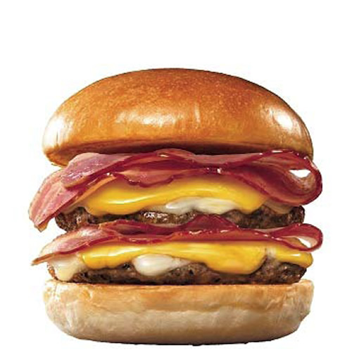 Hambúrguer duplo de bacon duplo requintado