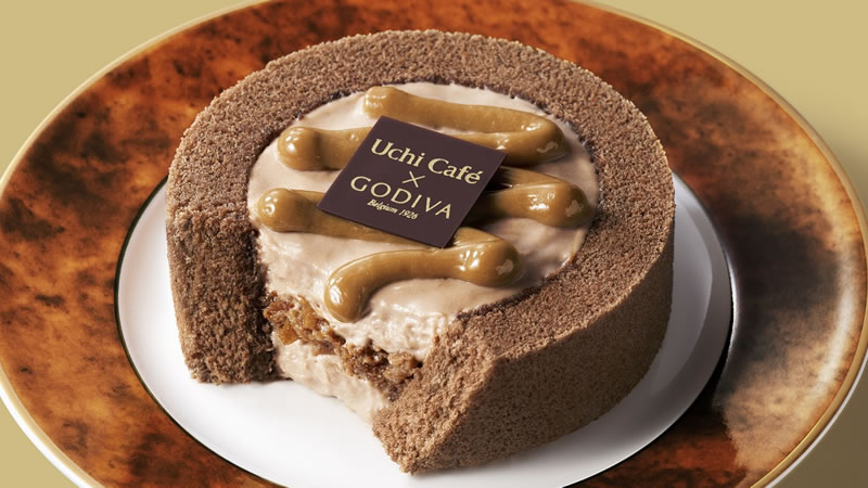 ローソン×ゴディバ キャラメルショコラロールケーキ