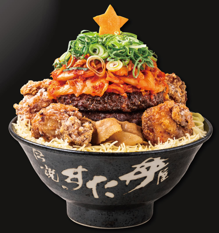 すた丼屋にクリスマス限定 極楽肉ニクにくツリーすた丼 登場 12月8日 25日まで 各店1日29食限定 テイクアウトok