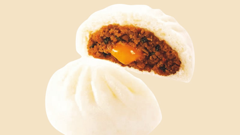 ファミマの中華まん「麺屋はなび監修 台湾まぜそば風肉まん」