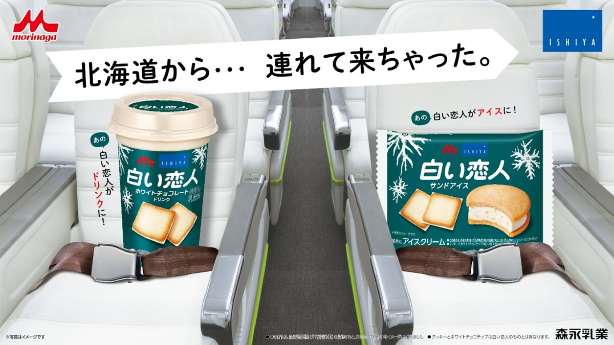 森永乳業 石屋製菓 白い恋人 サンドアイス ホワイトチョコレートドリンク 登場 期間限定