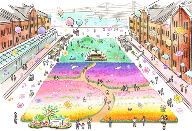 横浜赤レンガ倉庫 フラワーガーデン 2021