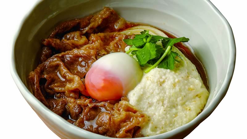 神戸牛と大和芋のとろ玉うどん