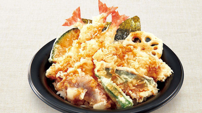 にぎやか海老天丼