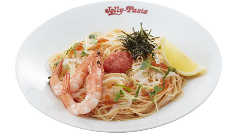 冷製カッペリーニ 海老といくらの明太子ソース