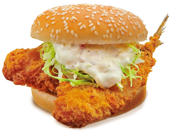 ドムドムハンバーガー「はみでる!アジフライバーガー」