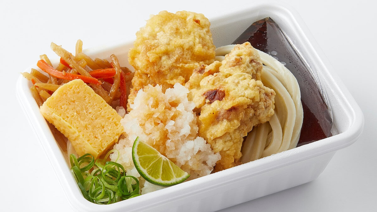 鶏天おろしと定番おかずのうどん弁当