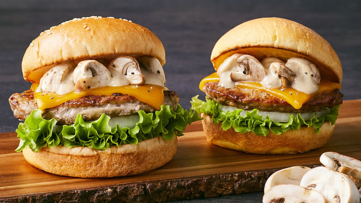 フレッシュネス「マッシュルームチーズバーガー」