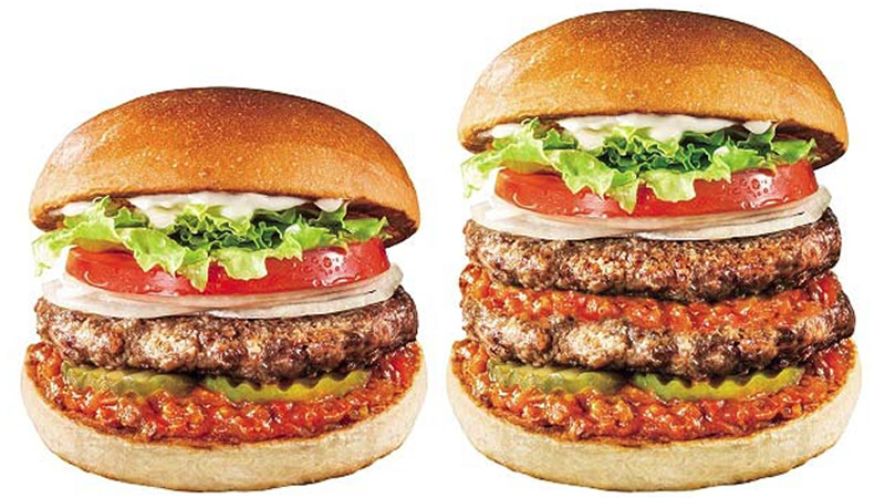 「ジビエ 鹿肉バーガー(エゾ鹿ラグーソース)」と「ダブルジビエ 鹿肉バーガー(エゾ鹿ラグーソース)」