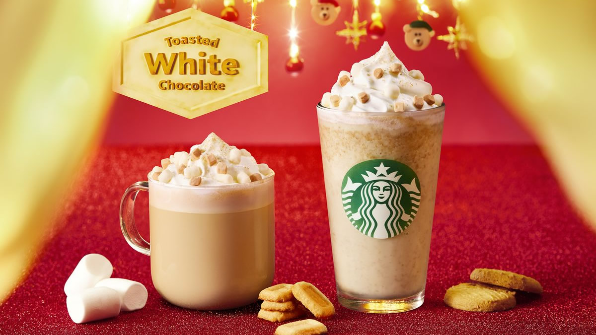 スターバックスにクリスマスビバレッジ第2弾 トーステッド ホワイト チョコレート フラペチーノ モカ 登場 11月24日 12月25日まで スターバックスにクリスマスビバレッジ第2弾 トーステッド ホワイト チョコレート フラペチーノ モカ 登場 11月24日 12月25日まで
