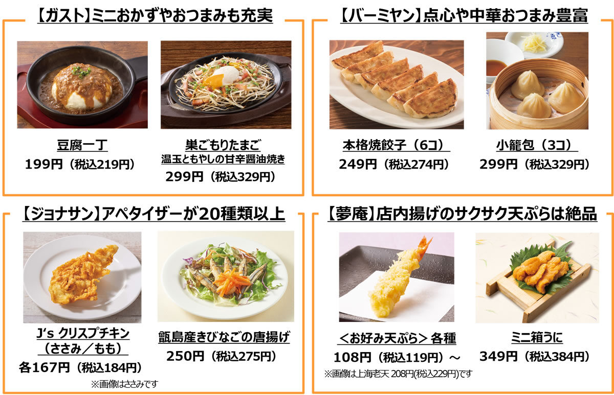 ガスト アルコールが何杯でも1杯99円