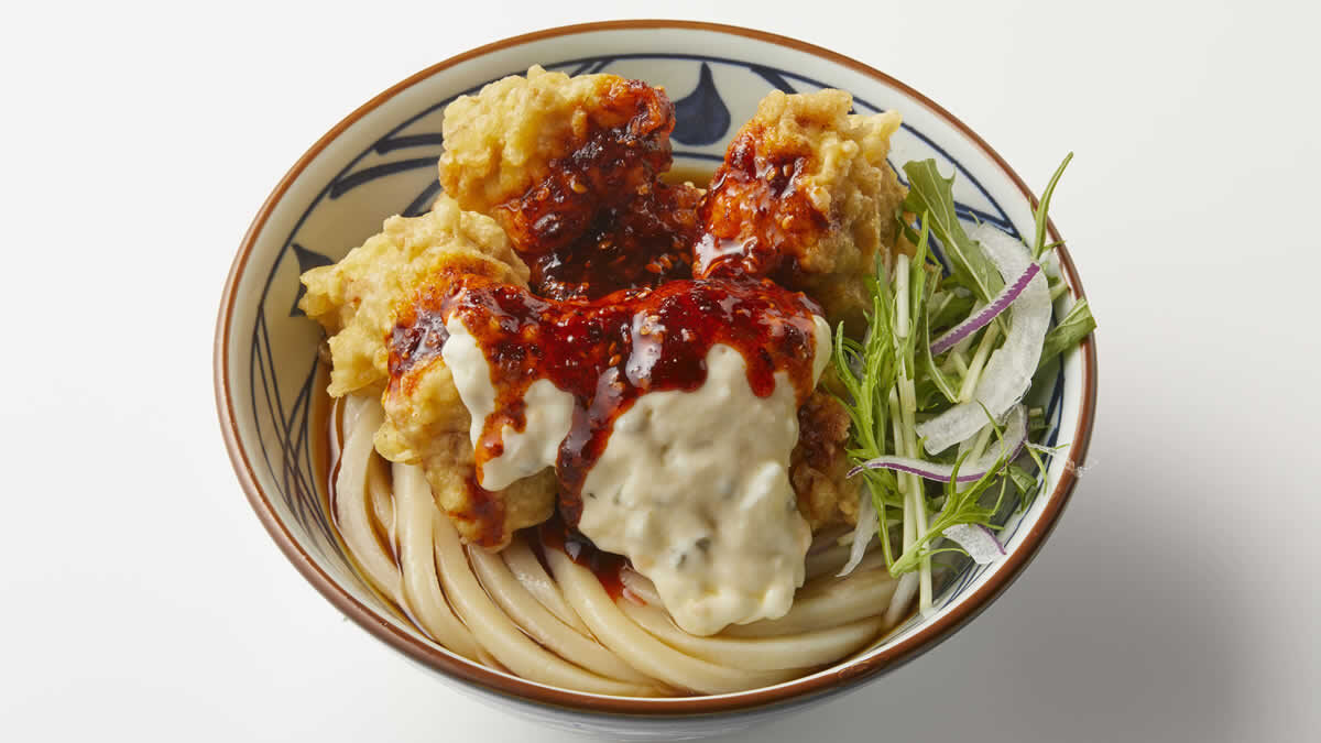 辛タル鶏天ぶっかけうどん