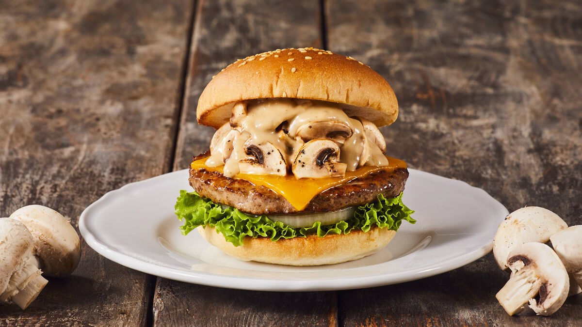 Wマッシュルームチーズバーガー