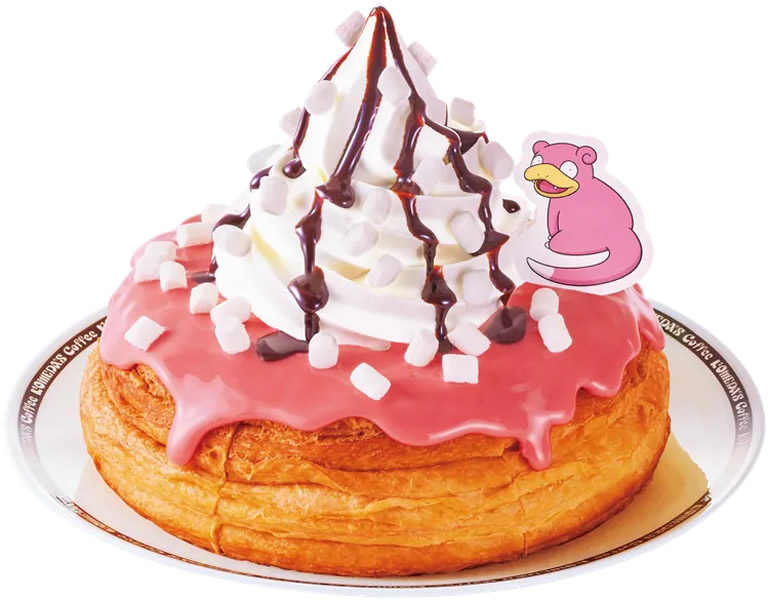 コメダ珈琲店「ヤドンのいちごチョコシロノワール」
