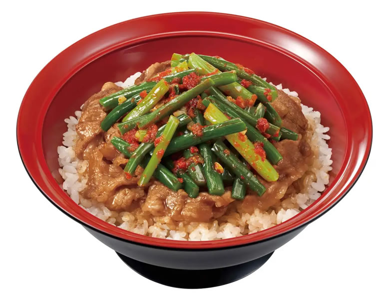 ニンニクの芽牛カルビ焼肉丼