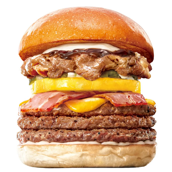 キング牛カルビBBQパイン絶品チーズバーガー 