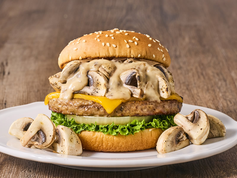 トリプルマッシュルームチーズバーガー