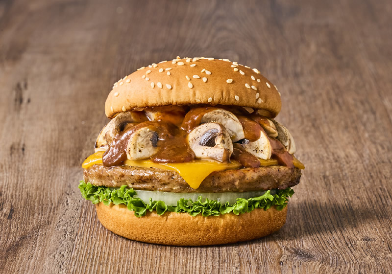 ダブルマッシュルームチーズバーガー