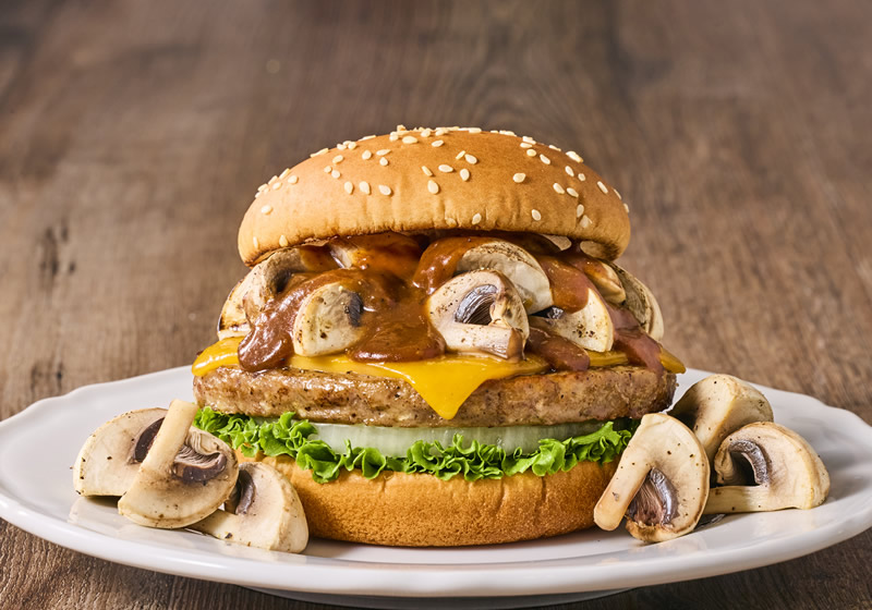 トリプルマッシュルームチーズバーガー