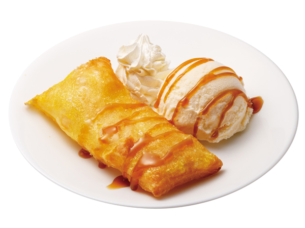ホットカスタードアップルパイ(バニラアイス添え)