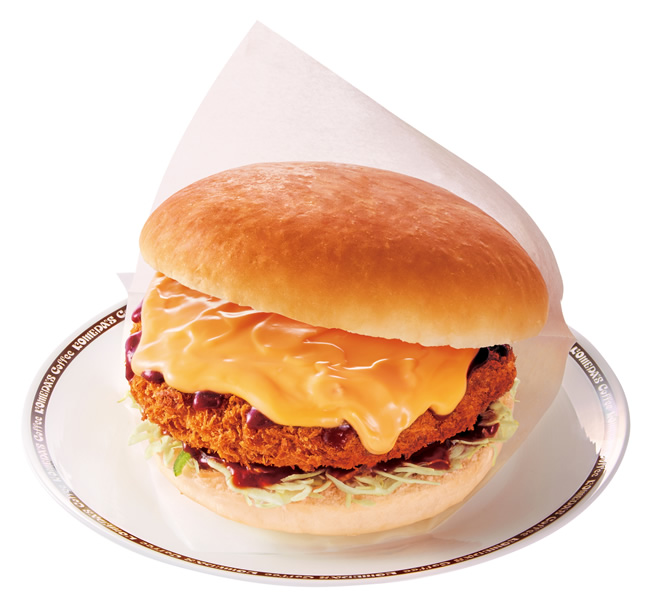 コメダ珈琲店「ドデカチーズメンチバーガー」