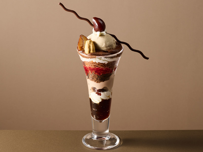 マロンとショコラのパフェ