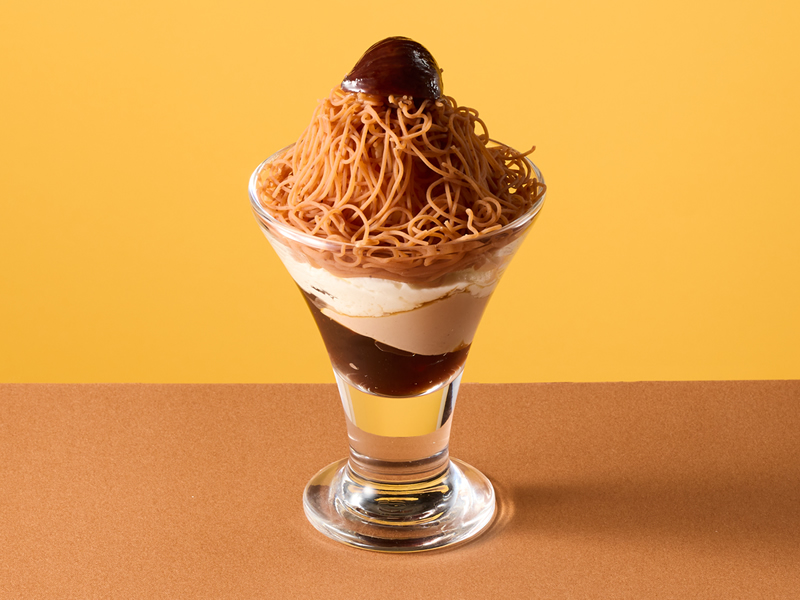 しぼりたてモンブランのミニパフェ