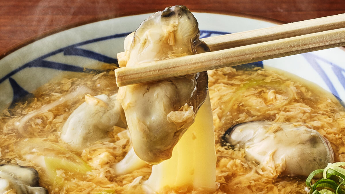丸亀製麺「牡蠣たまあんかけうどん」