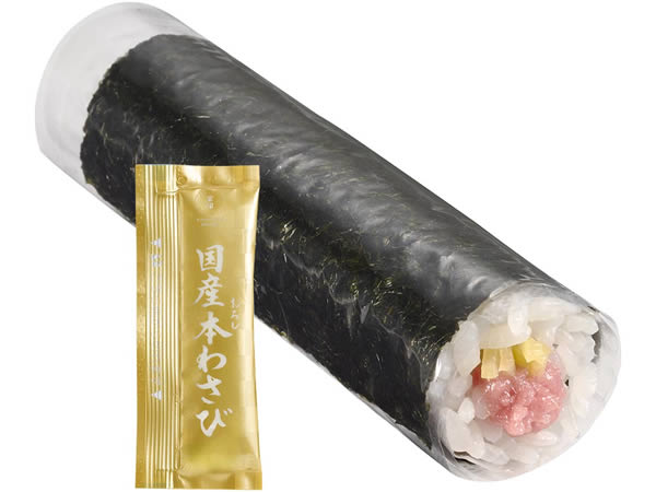 国産わさびで食べる天然鮪とろたく手巻