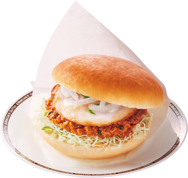 コメダ珈琲店「台湾ミンチのコメドムバーガー」