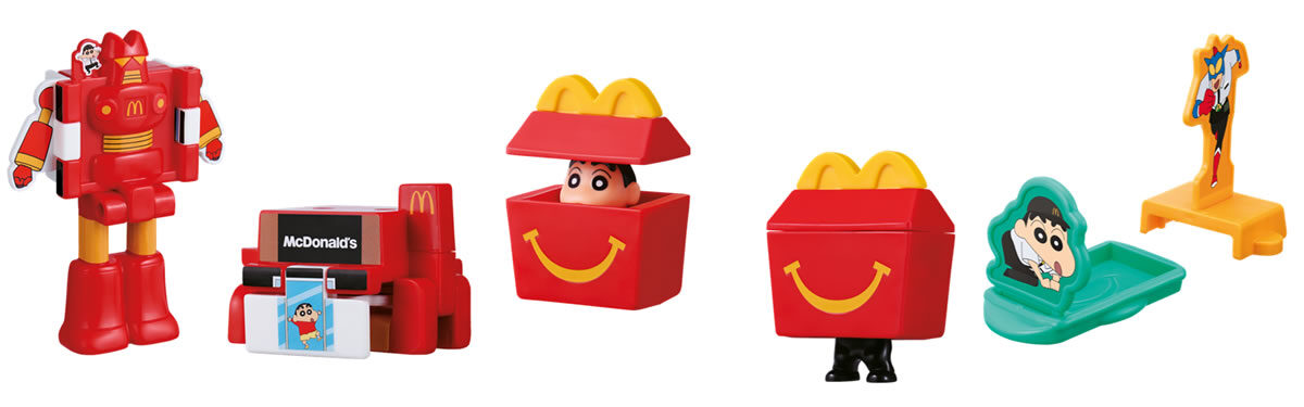 「レストランがへんしん！カンタム・ロボ」「ハッピーセットからひょっこりしんちゃん」「しんちゃんのアクションスライダー！」