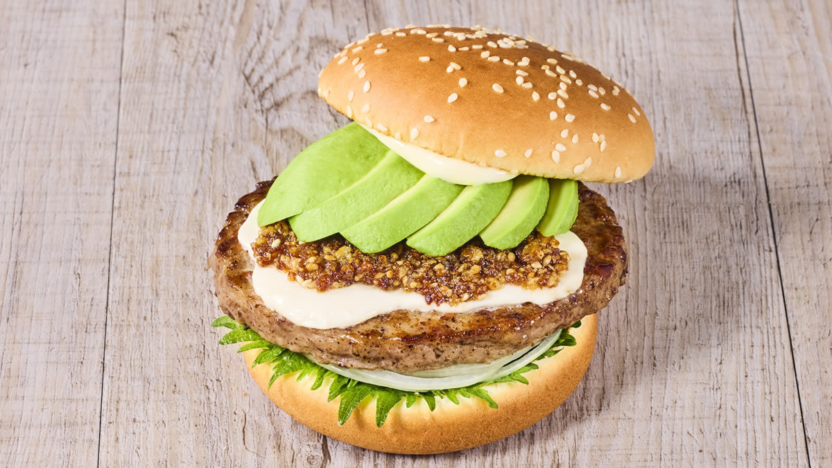 クラシックアボカドクリームチーズバーガー ～わさび香るサクサク醤油～ 