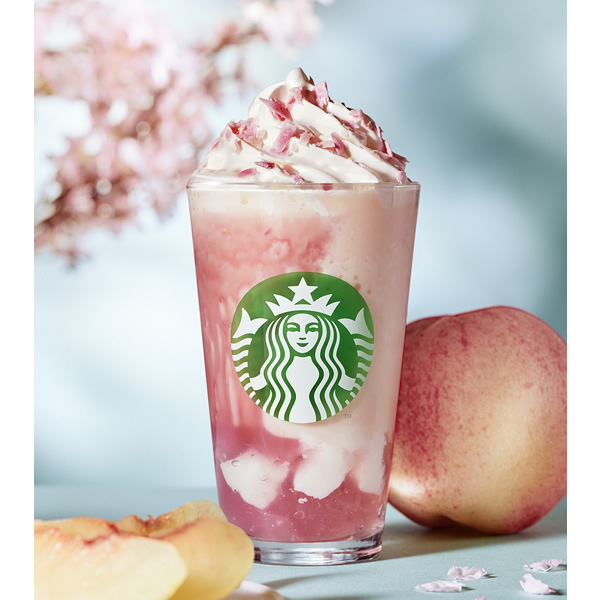桜 咲くよ 白桃 フラペチーノ