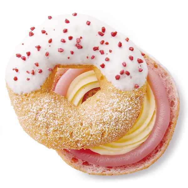 桜もちっとドーナツ 花やぐいちごみるくカスタード