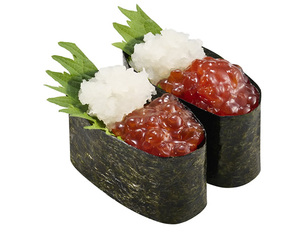 煎り酒漬け筋子と大根おろし軍艦