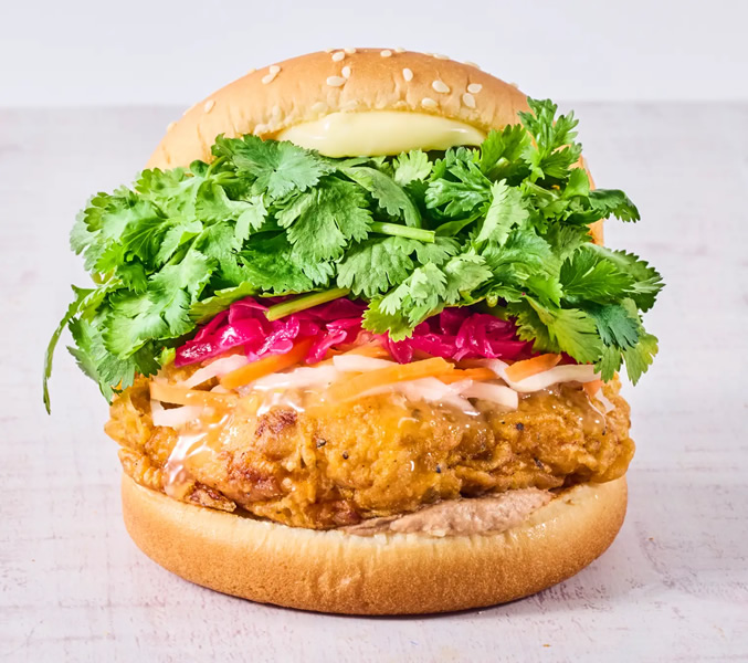 フレッシュネス「パクチーチキンバーガー」