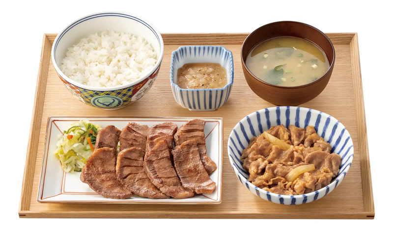 吉野家「牛たん・牛皿御膳」