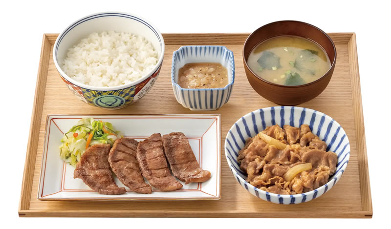 吉野家「牛たん・牛皿御膳」