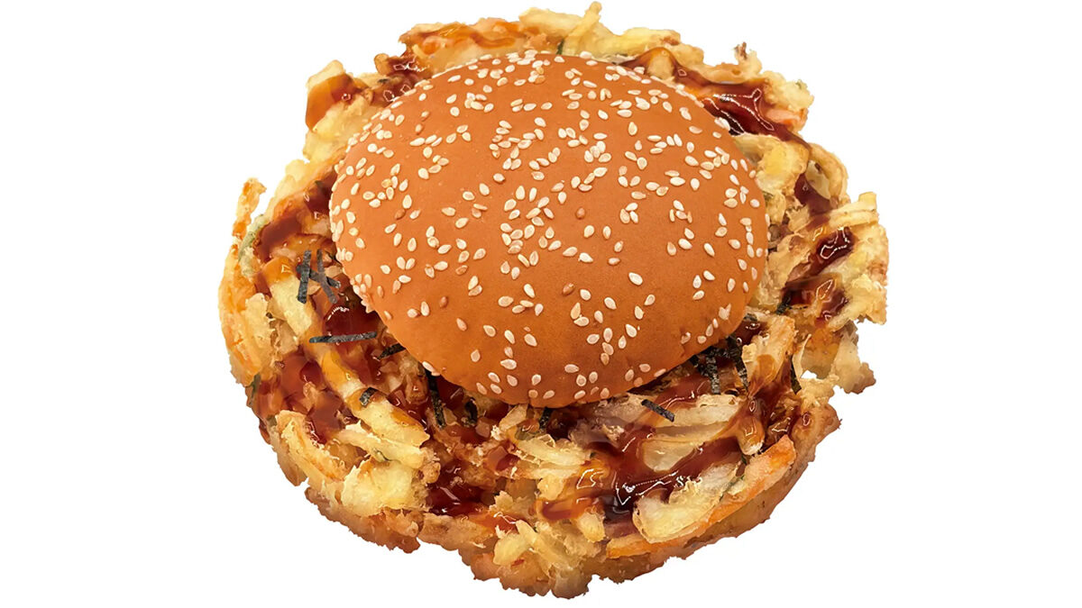 ドムドムハンバーガー「はみでる!!かき揚げバーガー」