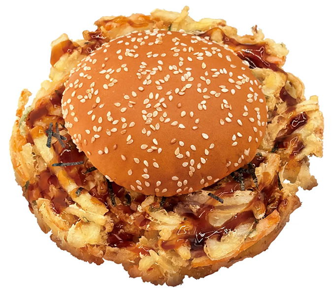 ドムドムハンバーガー「はみでる!!かき揚げバーガー」