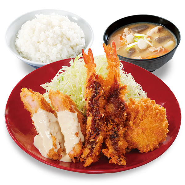 かつや「海老トリプル定食